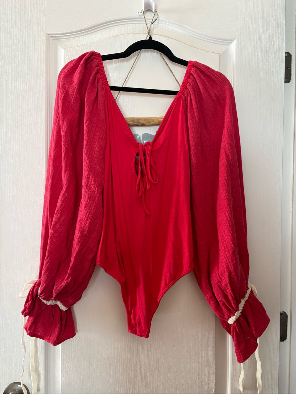 Free people never worn red bodysuit